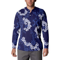 Mokihana Maile and Ilima Leis Button Sweatshirt Uliuli Hawaiian Tapa Quilt Pattern - Polynesian Pride