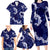 Mokihana Maile and Ilima Leis Family Matching Long Sleeve Bodycon Dress and Hawaiian Shirt Uliuli Hawaiian Tapa Quilt Pattern - Polynesian Pride