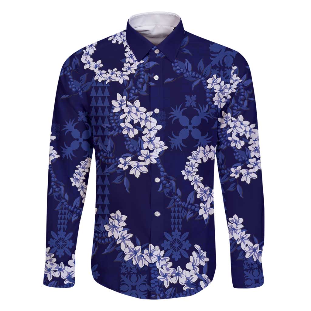 Mokihana Maile and Ilima Leis Family Matching Long Sleeve Bodycon Dress and Hawaiian Shirt Uliuli Hawaiian Tapa Quilt Pattern - Polynesian Pride