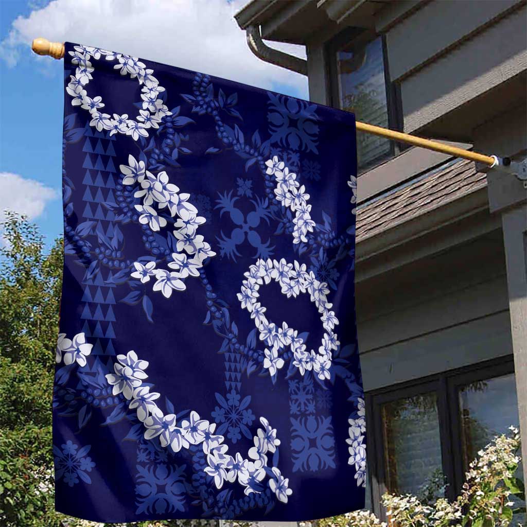 Mokihana Maile and Ilima Leis Garden Flag Uliuli Hawaiian Tapa Quilt Pattern - Polynesian Pride