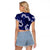 Mokihana Maile and Ilima Leis Raglan Cropped T Shirt Uliuli Hawaiian Tapa Quilt Pattern - Polynesian Pride