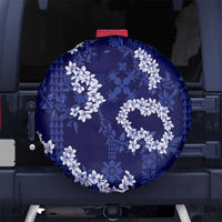 Mokihana Maile and Ilima Leis Spare Tire Cover Uliuli Hawaiian Tapa Quilt Pattern - Polynesian Pride
