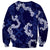 Mokihana Maile and Ilima Leis Sweatshirt Uliuli Hawaiian Tapa Quilt Pattern - Polynesian Pride