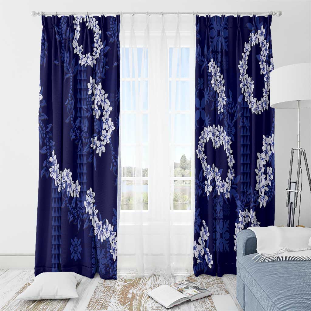 Mokihana Maile and Ilima Leis Window Curtain Uliuli Hawaiian Tapa Quilt Pattern - Polynesian Pride