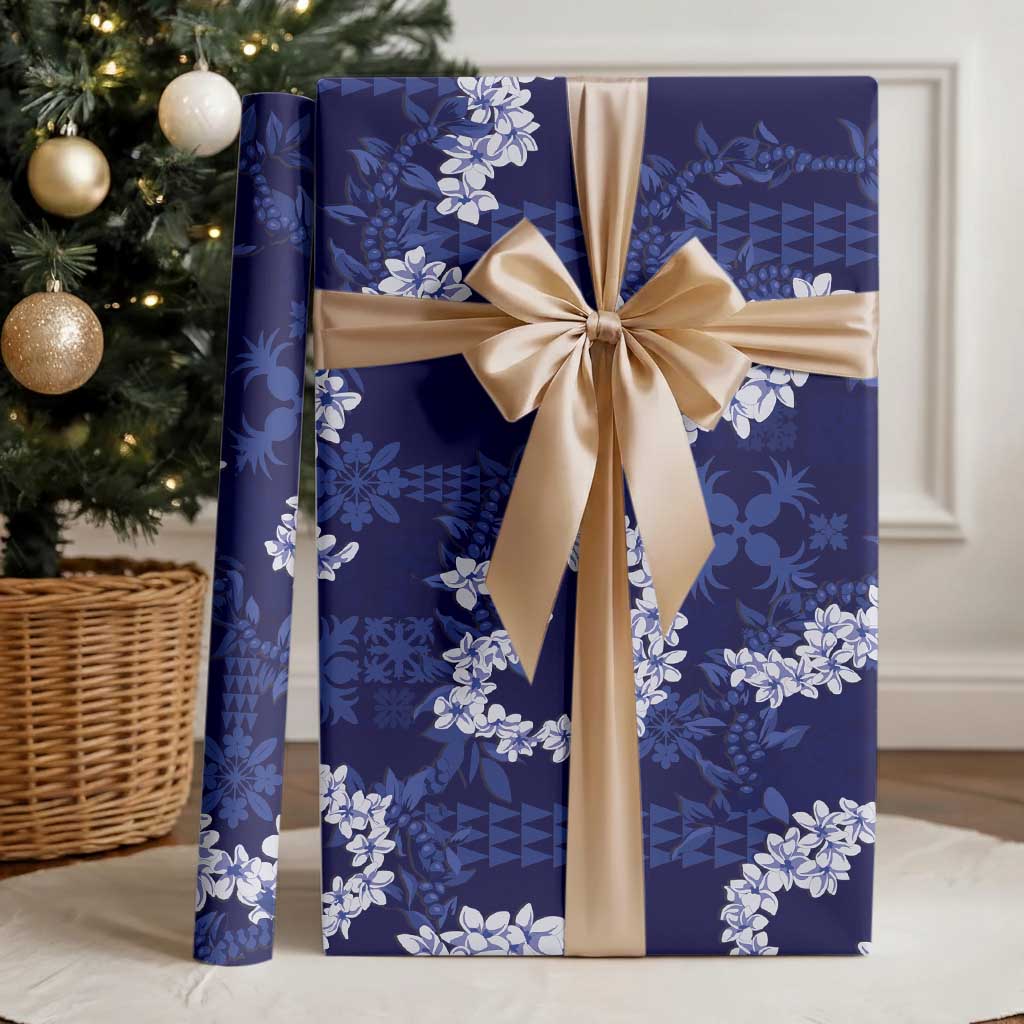 Mokihana Maile and Ilima Leis Wrapping Paper Uliuli Hawaiian Tapa Quilt Pattern - Polynesian Pride