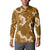 Mokihana Maile and Ilima Leis Button Sweatshirt Alani Hawaiian Tapa Quilt Pattern - Polynesian Pride