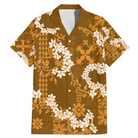 Mokihana Maile and Ilima Leis Family Matching Mermaid Dress and Hawaiian Shirt Alani Hawaiian Tapa Quilt Pattern - Polynesian Pride