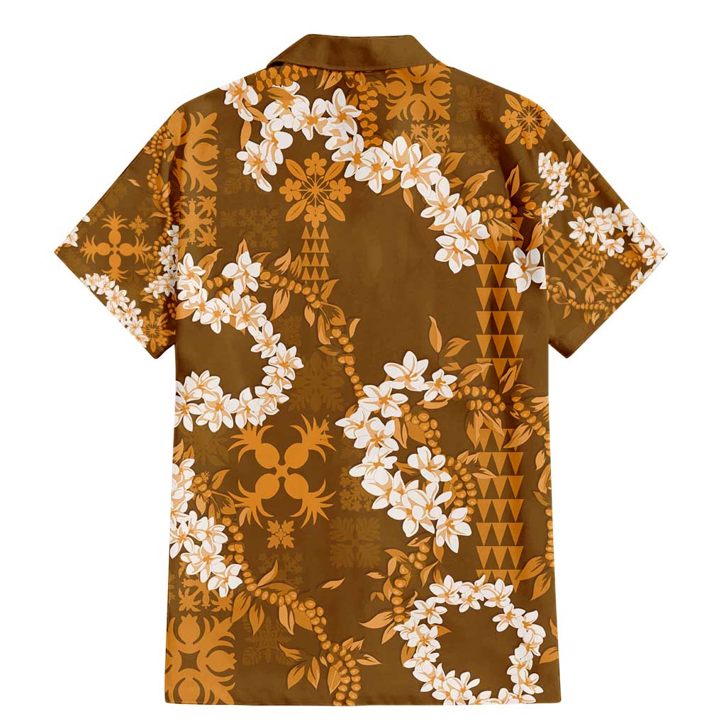 Mokihana Maile and Ilima Leis Family Matching Mermaid Dress and Hawaiian Shirt Alani Hawaiian Tapa Quilt Pattern - Polynesian Pride