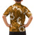 Mokihana Maile and Ilima Leis Family Matching Off The Shoulder Long Sleeve Dress and Hawaiian Shirt Alani Hawaiian Tapa Quilt Pattern - Polynesian Pride