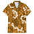 Mokihana Maile and Ilima Leis Family Matching Off The Shoulder Long Sleeve Dress and Hawaiian Shirt Alani Hawaiian Tapa Quilt Pattern - Polynesian Pride