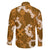 Mokihana Maile and Ilima Leis Family Matching Off The Shoulder Long Sleeve Dress and Hawaiian Shirt Alani Hawaiian Tapa Quilt Pattern - Polynesian Pride