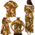 Mokihana Maile and Ilima Leis Family Matching Puletasi and Hawaiian Shirt Alani Hawaiian Tapa Quilt Pattern - Polynesian Pride