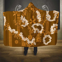 Mokihana Maile and Ilima Leis Hooded Blanket Alani Hawaiian Tapa Quilt Pattern - Polynesian Pride