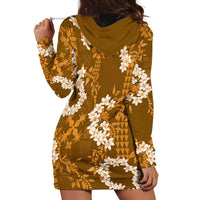 Mokihana Maile and Ilima Leis Hoodie Dress Alani Hawaiian Tapa Quilt Pattern - Polynesian Pride