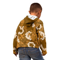 Mokihana Maile and Ilima Leis Kid Hoodie Alani Hawaiian Tapa Quilt Pattern - Polynesian Pride