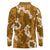 Mokihana Maile and Ilima Leis Long Sleeve Polo Shirt Alani Hawaiian Tapa Quilt Pattern - Polynesian Pride