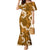Mokihana Maile and Ilima Leis Mermaid Dress Alani Hawaiian Tapa Quilt Pattern - Polynesian Pride