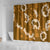 Mokihana Maile and Ilima Leis Shower Curtain Alani Hawaiian Tapa Quilt Pattern - Polynesian Pride