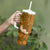 Mokihana Maile and Ilima Leis Tumbler With Handle Alani Hawaiian Tapa Quilt Pattern - Polynesian Pride