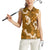 Mokihana Maile and Ilima Leis Women Sleeveless Polo Shirt Alani Hawaiian Tapa Quilt Pattern - Polynesian Pride