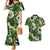 Mokihana Maile and Ilima Leis Couples Matching Mermaid Dress and Hawaiian Shirt Omaʻomaʻo Hawaiian Tapa Quilt Pattern - Polynesian Pride