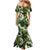 Mokihana Maile and Ilima Leis Family Matching Mermaid Dress and Hawaiian Shirt Omaʻomaʻo Hawaiian Tapa Quilt Pattern - Polynesian Pride