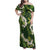 Mokihana Maile and Ilima Leis Family Matching Off Shoulder Maxi Dress and Hawaiian Shirt Omaʻomaʻo Hawaiian Tapa Quilt Pattern - Polynesian Pride