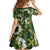 Mokihana Maile and Ilima Leis Family Matching Off Shoulder Short Dress and Hawaiian Shirt Omaʻomaʻo Hawaiian Tapa Quilt Pattern - Polynesian Pride