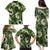 Mokihana Maile and Ilima Leis Family Matching Puletasi and Hawaiian Shirt Omaʻomaʻo Hawaiian Tapa Quilt Pattern - Polynesian Pride