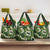 Mokihana Maile and Ilima Leis Grocery Bag Omaʻomaʻo Hawaiian Tapa Quilt Pattern - Polynesian Pride