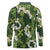 Mokihana Maile and Ilima Leis Long Sleeve Polo Shirt Omaʻomaʻo Hawaiian Tapa Quilt Pattern - Polynesian Pride