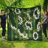 Mokihana Maile and Ilima Leis Quilt Omaʻomaʻo Hawaiian Tapa Quilt Pattern - Polynesian Pride