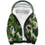Mokihana Maile and Ilima Leis Sherpa Hoodie Omaʻomaʻo Hawaiian Tapa Quilt Pattern - Polynesian Pride