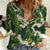Mokihana Maile and Ilima Leis Women Casual Shirt Omaʻomaʻo Hawaiian Tapa Quilt Pattern - Polynesian Pride