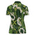 Mokihana Maile and Ilima Leis Women Polo Shirt Omaʻomaʻo Hawaiian Tapa Quilt Pattern - Polynesian Pride