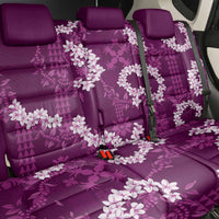 Mokihana Maile and Ilima Leis Back Car Seat Cover Akala Hawaiian Tapa Quilt Pattern - Polynesian Pride