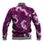 Mokihana Maile and Ilima Leis Baseball Jacket Akala Hawaiian Tapa Quilt Pattern - Polynesian Pride