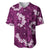 Mokihana Maile and Ilima Leis Baseball Jersey Akala Hawaiian Tapa Quilt Pattern - Polynesian Pride