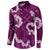 Mokihana Maile and Ilima Leis Button Sweatshirt Akala Hawaiian Tapa Quilt Pattern - Polynesian Pride