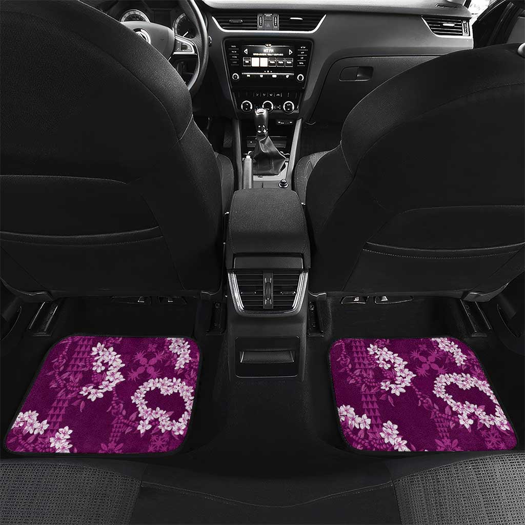 Mokihana Maile and Ilima Leis Car Mats Akala Hawaiian Tapa Quilt Pattern - Polynesian Pride