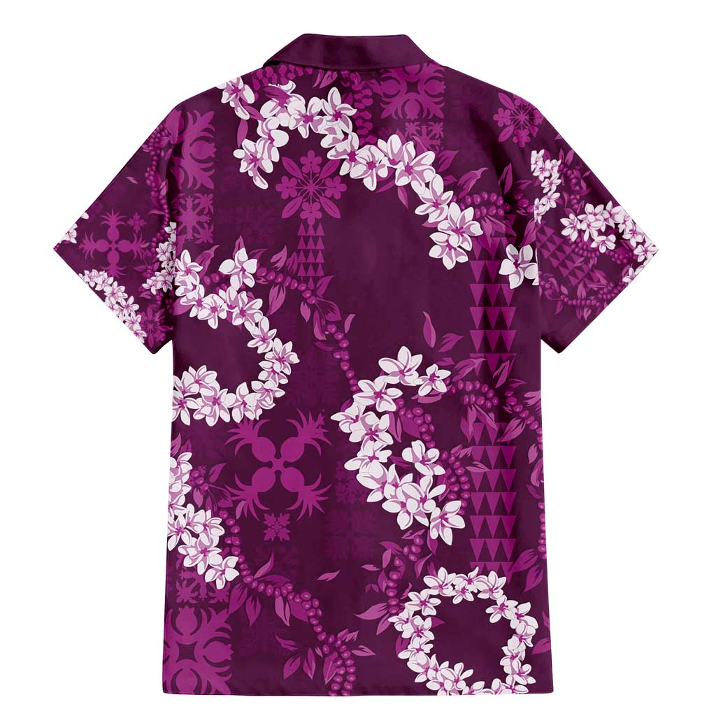 Mokihana Maile and Ilima Leis Family Matching Mermaid Dress and Hawaiian Shirt Akala Hawaiian Tapa Quilt Pattern - Polynesian Pride