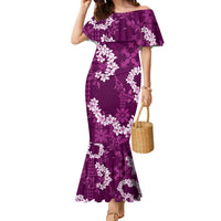 Mokihana Maile and Ilima Leis Family Matching Mermaid Dress and Hawaiian Shirt Akala Hawaiian Tapa Quilt Pattern - Polynesian Pride