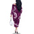Mokihana Maile and Ilima Leis Family Matching Off The Shoulder Long Sleeve Dress and Hawaiian Shirt Akala Hawaiian Tapa Quilt Pattern - Polynesian Pride
