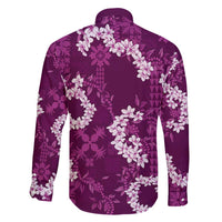 Mokihana Maile and Ilima Leis Family Matching Puletasi and Hawaiian Shirt Akala Hawaiian Tapa Quilt Pattern - Polynesian Pride