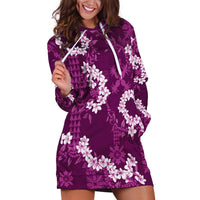 Mokihana Maile and Ilima Leis Hoodie Dress Akala Hawaiian Tapa Quilt Pattern - Polynesian Pride