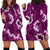Mokihana Maile and Ilima Leis Hoodie Dress Akala Hawaiian Tapa Quilt Pattern - Polynesian Pride