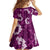 Mokihana Maile and Ilima Leis Kid Short Sleeve Dress Akala Hawaiian Tapa Quilt Pattern - Polynesian Pride