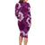 Mokihana Maile and Ilima Leis Long Sleeve Bodycon Dress Akala Hawaiian Tapa Quilt Pattern - Polynesian Pride