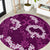 Mokihana Maile and Ilima Leis Round Carpet Akala Hawaiian Tapa Quilt Pattern - Polynesian Pride