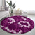 Mokihana Maile and Ilima Leis Round Carpet Akala Hawaiian Tapa Quilt Pattern - Polynesian Pride